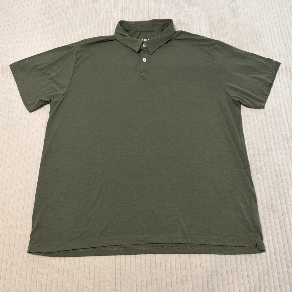 Ash & Erie Polo Shirt Men's XL green Short Sleeve Golf Preppy Activewear